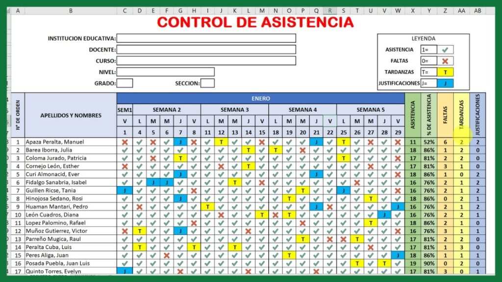 Cómo Hacer una Lista de Asistencia en Excel: Plantillas y Consejos