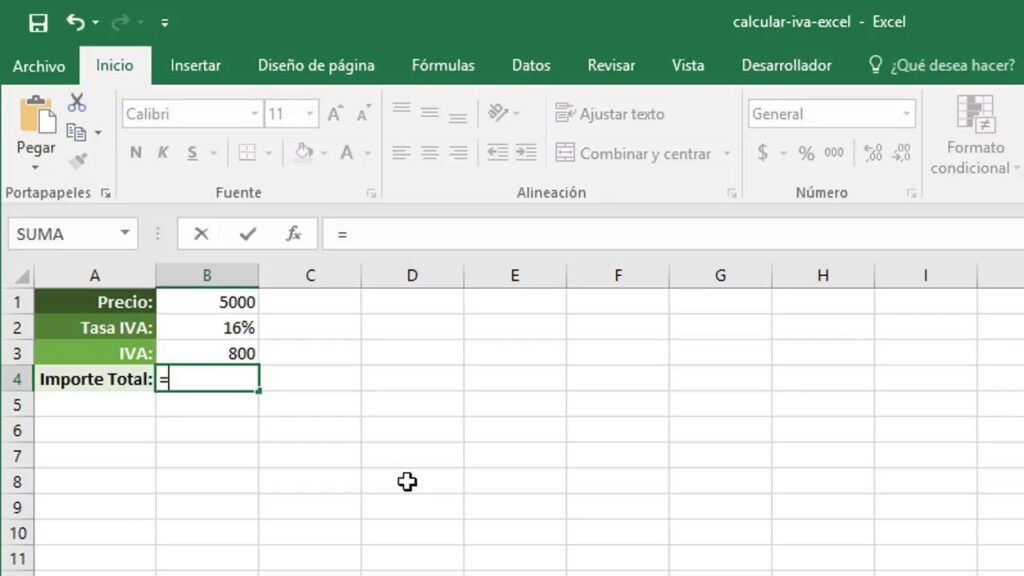 Cómo Poner el IVA en Excel: Fórmulas y Ejemplos